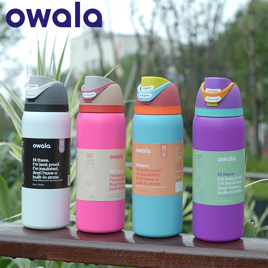 2024 New  Insulated Stainless Steel Water Bottle with Straw, Bpa-Free Sports Water Bottle, Great for Travel, 24Oz/32 Oz,304