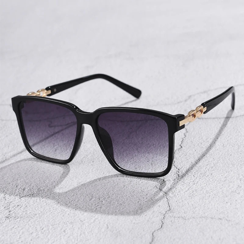 Women's Square Fashion Sunglasses with Gradient Lenses - UV400 Protection - Luxury Brand Eyewear