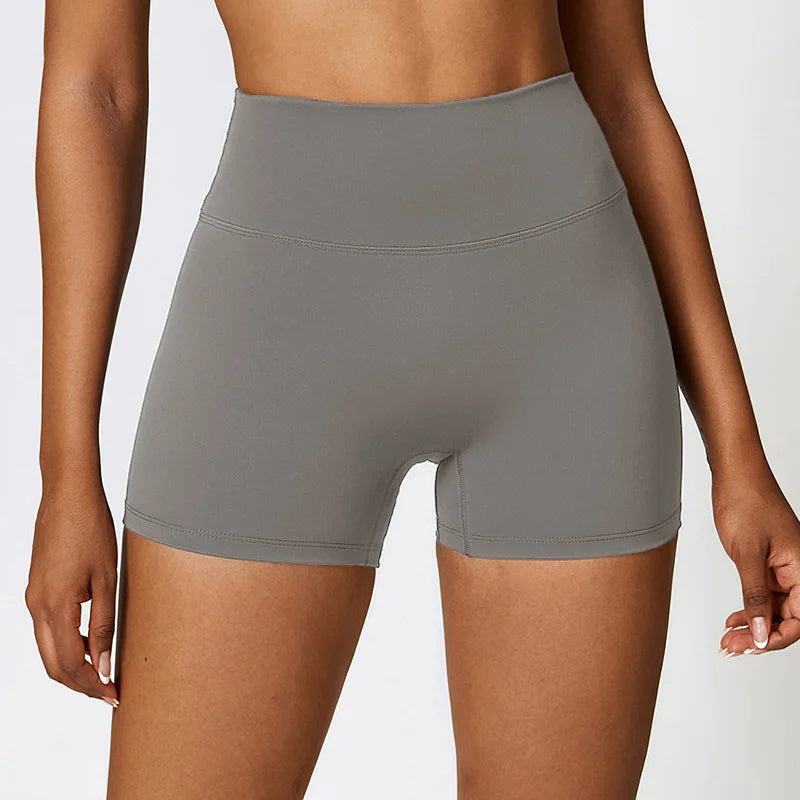 High-Waisted Women's Sports Yoga Shorts for Fitness, Running, and Cycling - Quick Dry and Breathable 3-Point Design
