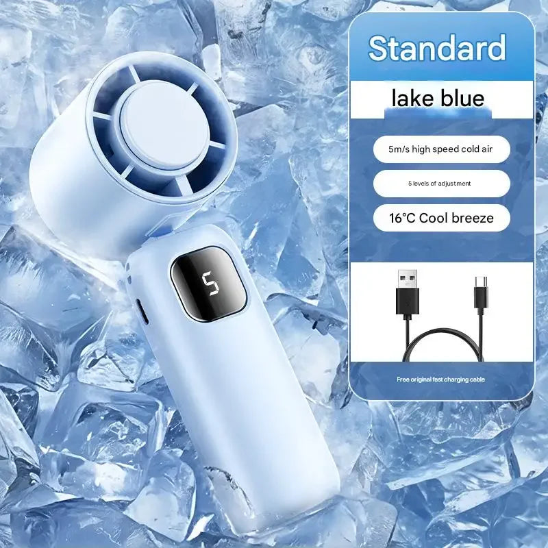 2025 Electric Fan Portable Turbo Fan Rechargeable Cooling Handheld Desktop Dual-Purpose Air Conditioner for Camping