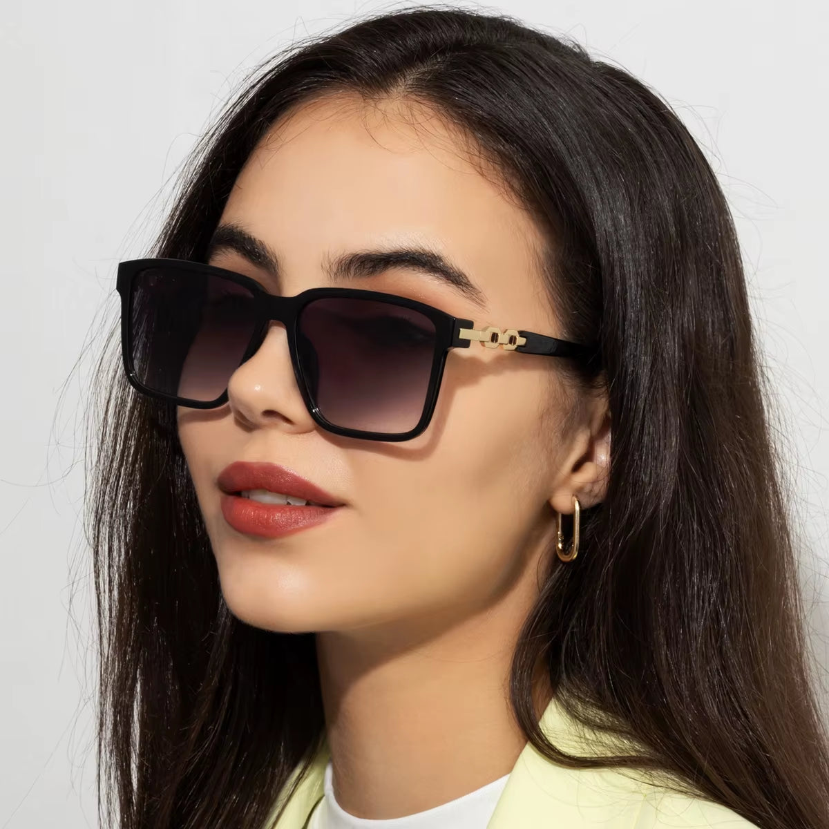 Women's Square Fashion Sunglasses with Gradient Lenses - UV400 Protection - Luxury Brand Eyewear