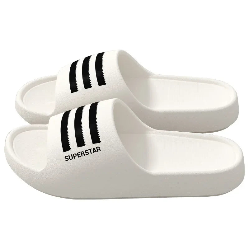 Summer Thick Bottom Slippers for Men and Women Indoor Home Noise-Free Soft Bottom Anti-Slip Odor-Resistant Bathroom Bath Slipper