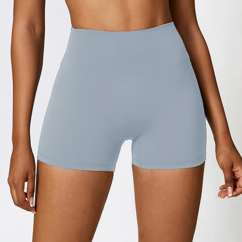 High-Waisted Women's Sports Yoga Shorts for Fitness, Running, and Cycling - Quick Dry and Breathable 3-Point Design