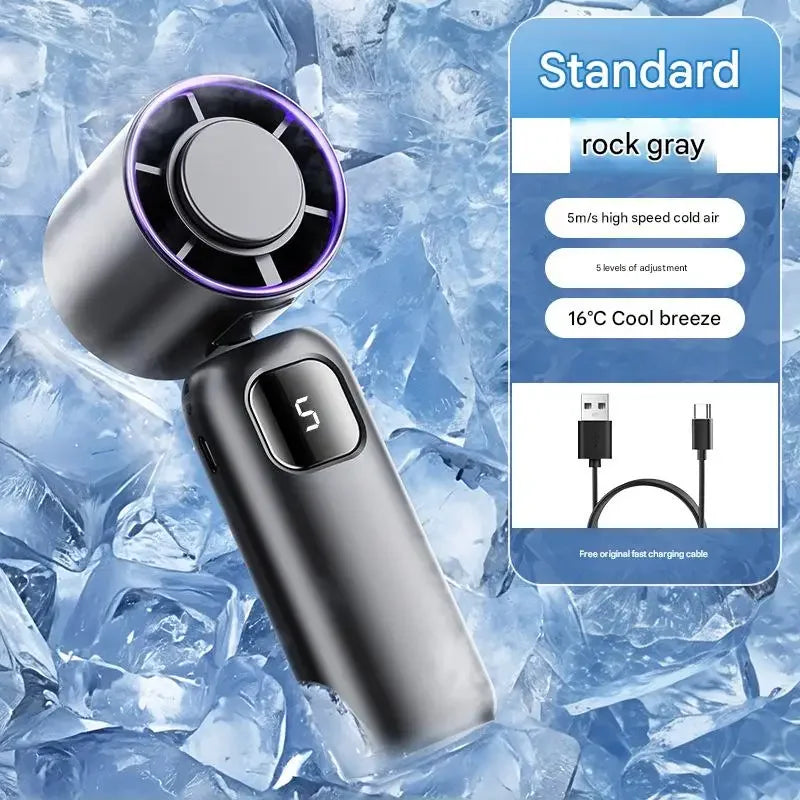2025 Electric Fan Portable Turbo Fan Rechargeable Cooling Handheld Desktop Dual-Purpose Air Conditioner for Camping