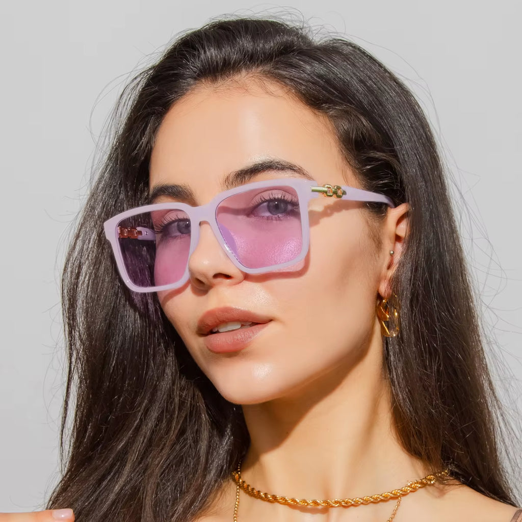Women's Square Fashion Sunglasses with Gradient Lenses - UV400 Protection - Luxury Brand Eyewear