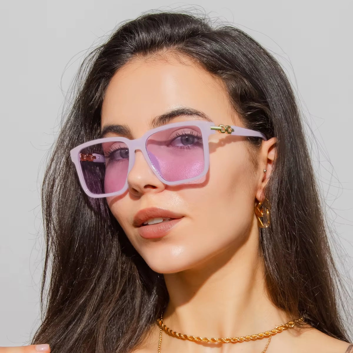 Women's Square Fashion Sunglasses with Gradient Lenses - UV400 Protection - Luxury Brand Eyewear