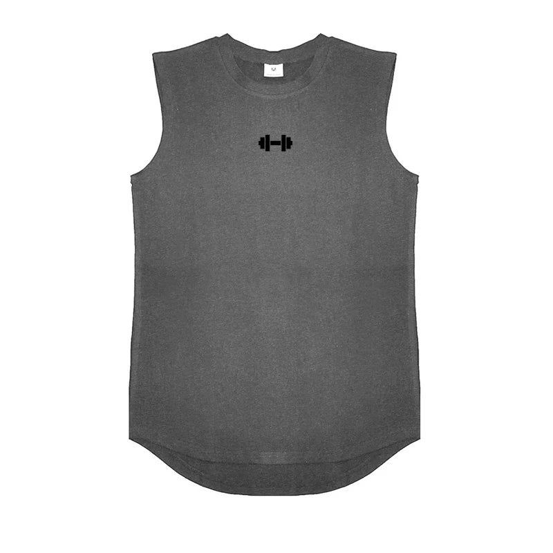 Men's Cotton Running Vests - Sleeveless Summer Workout Tank Tops for Gym and Bodybuilding Fitness, Breathable Muscle Clothing