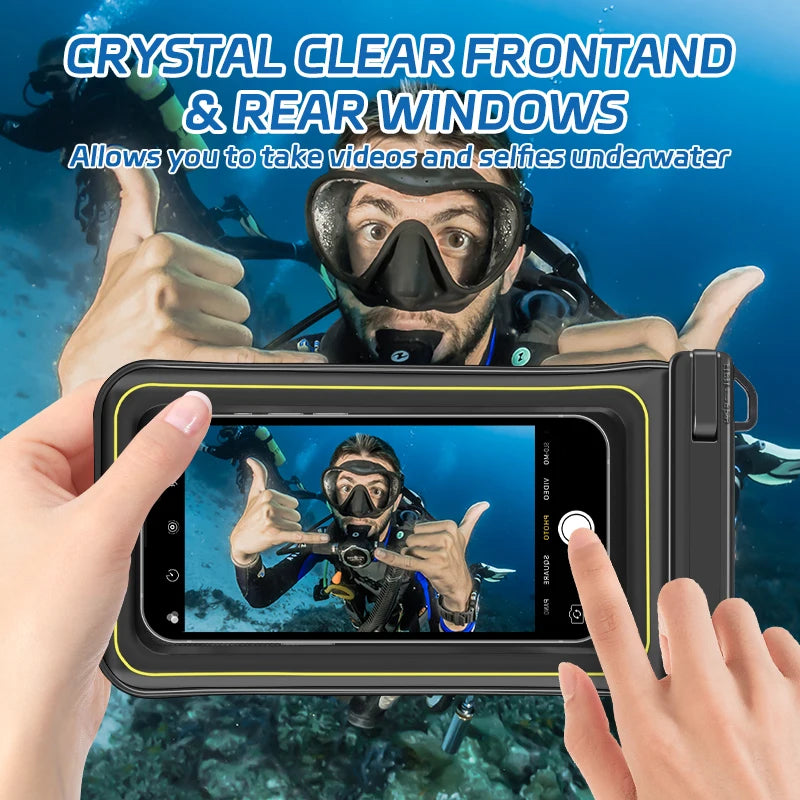 Enhanced Waterproof Phone Pouch for Universal Crossbody Use – Ideal for Swimming and Surfing, Compatible with iPhone, Samsung, Xiaomi, and Google Devices