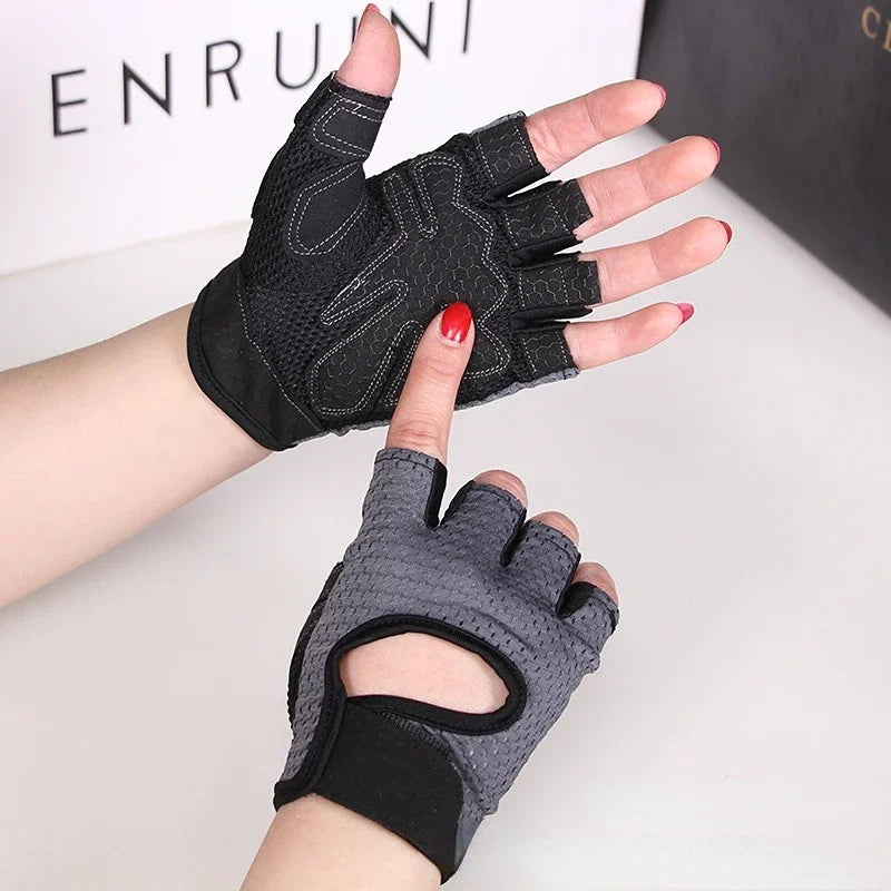 Professional Cycling Fingerless Gloves for Men and Women - Breathable, Anti-Slip Design for Fitness and Summer Activities