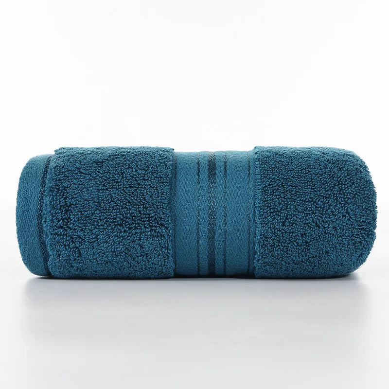 100% Egyptian Cotton Bath Towel Absorbent Adult Bath Towel Solid Color Soft Affinity Face Towel Thickened Cotton Towel