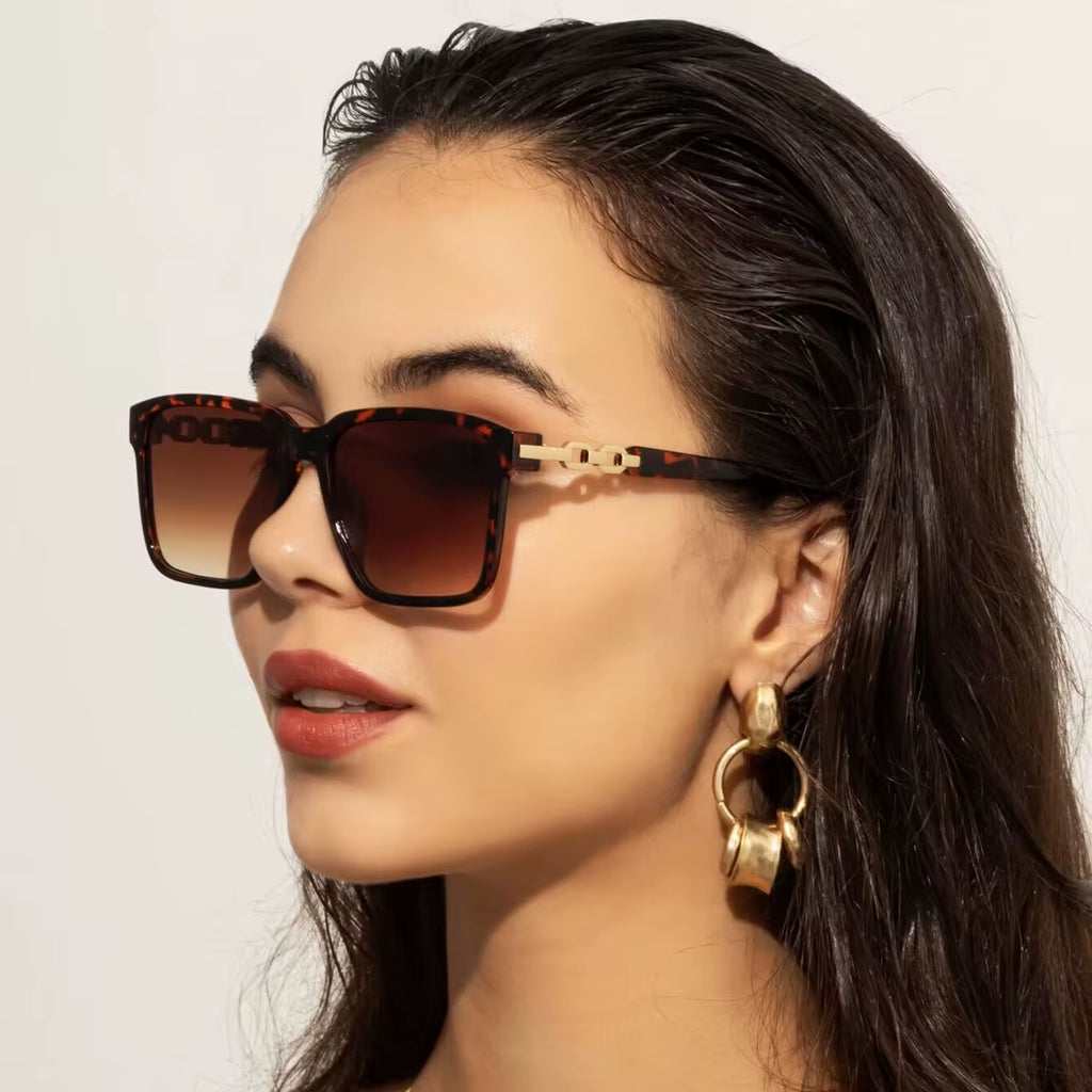 Women's Square Fashion Sunglasses with Gradient Lenses - UV400 Protection - Luxury Brand Eyewear