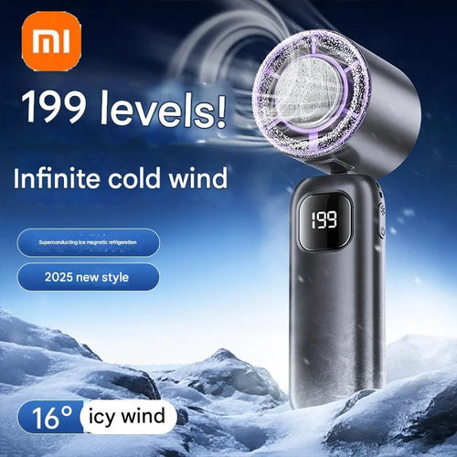 2025 Electric Fan Portable Turbo Fan Rechargeable Cooling Handheld Desktop Dual-Purpose Air Conditioner for Camping