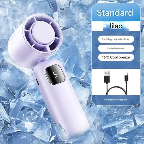 2025 Electric Fan Portable Turbo Fan Rechargeable Cooling Handheld Desktop Dual-Purpose Air Conditioner for Camping
