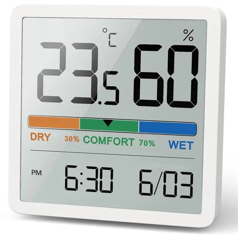 Indoor Temperature Humidity Meter Home LCD Digital Thermometer Hygrometer Sensor Gauge Weather Station Smart Monitor