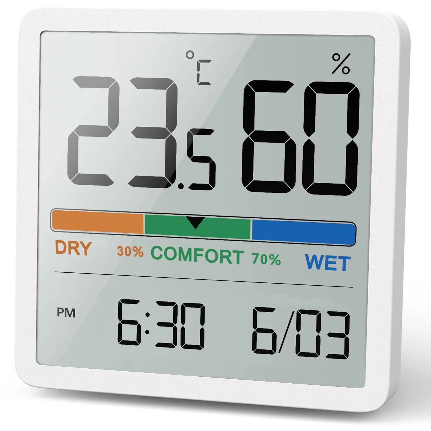 Indoor Temperature Humidity Meter Home LCD Digital Thermometer Hygrometer Sensor Gauge Weather Station Smart Monitor