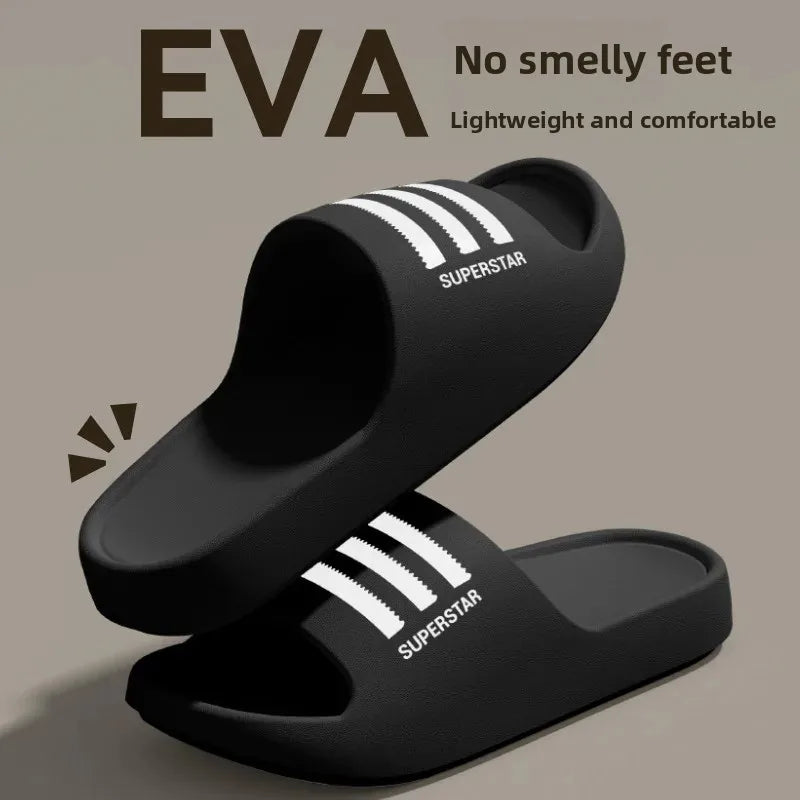 Summer Thick Bottom Slippers for Men and Women Indoor Home Noise-Free Soft Bottom Anti-Slip Odor-Resistant Bathroom Bath Slipper