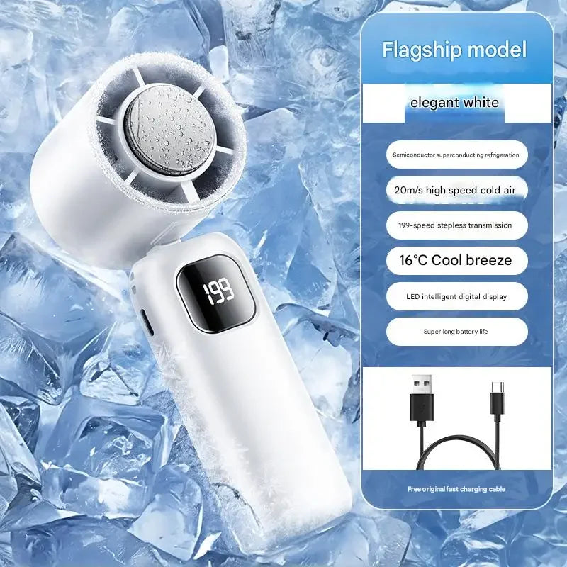 2025 Electric Fan Portable Turbo Fan Rechargeable Cooling Handheld Desktop Dual-Purpose Air Conditioner for Camping