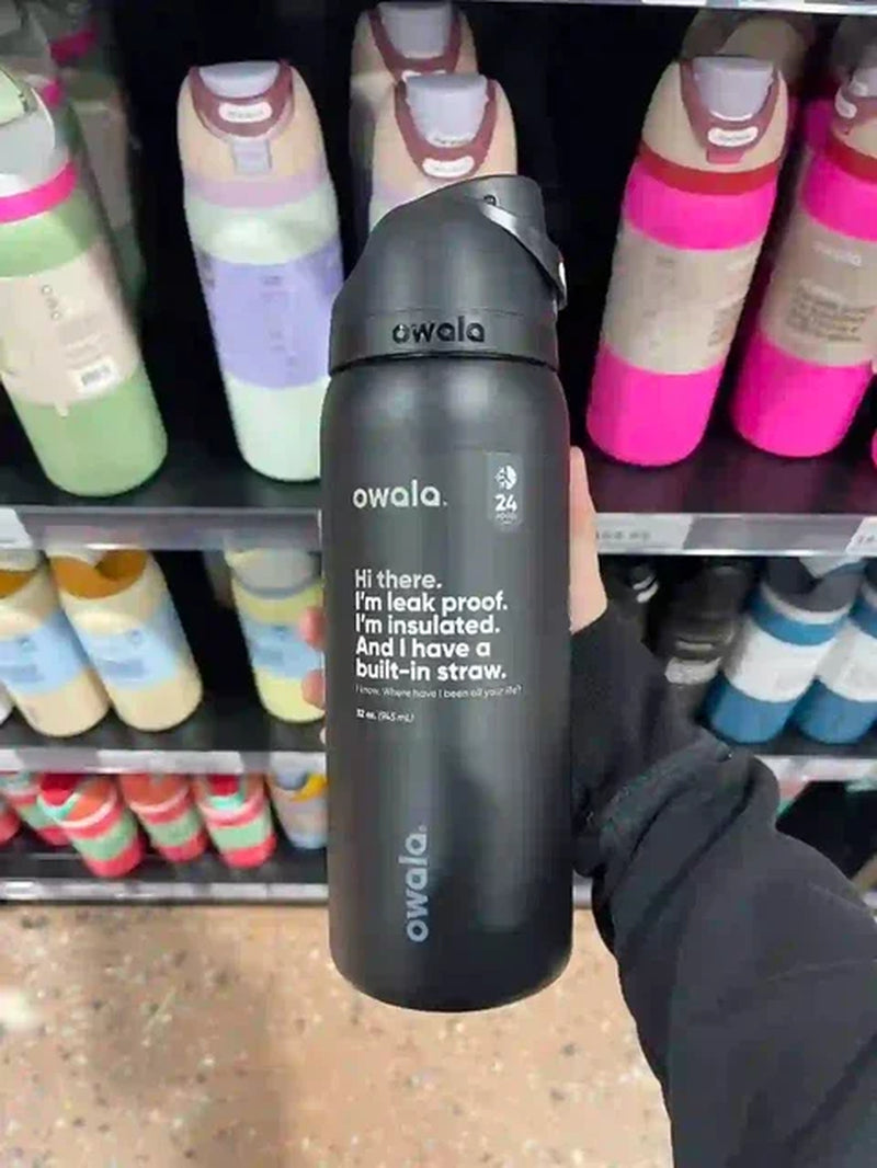 2024 New  Insulated Stainless Steel Water Bottle with Straw, Bpa-Free Sports Water Bottle, Great for Travel, 24Oz/32 Oz,304
