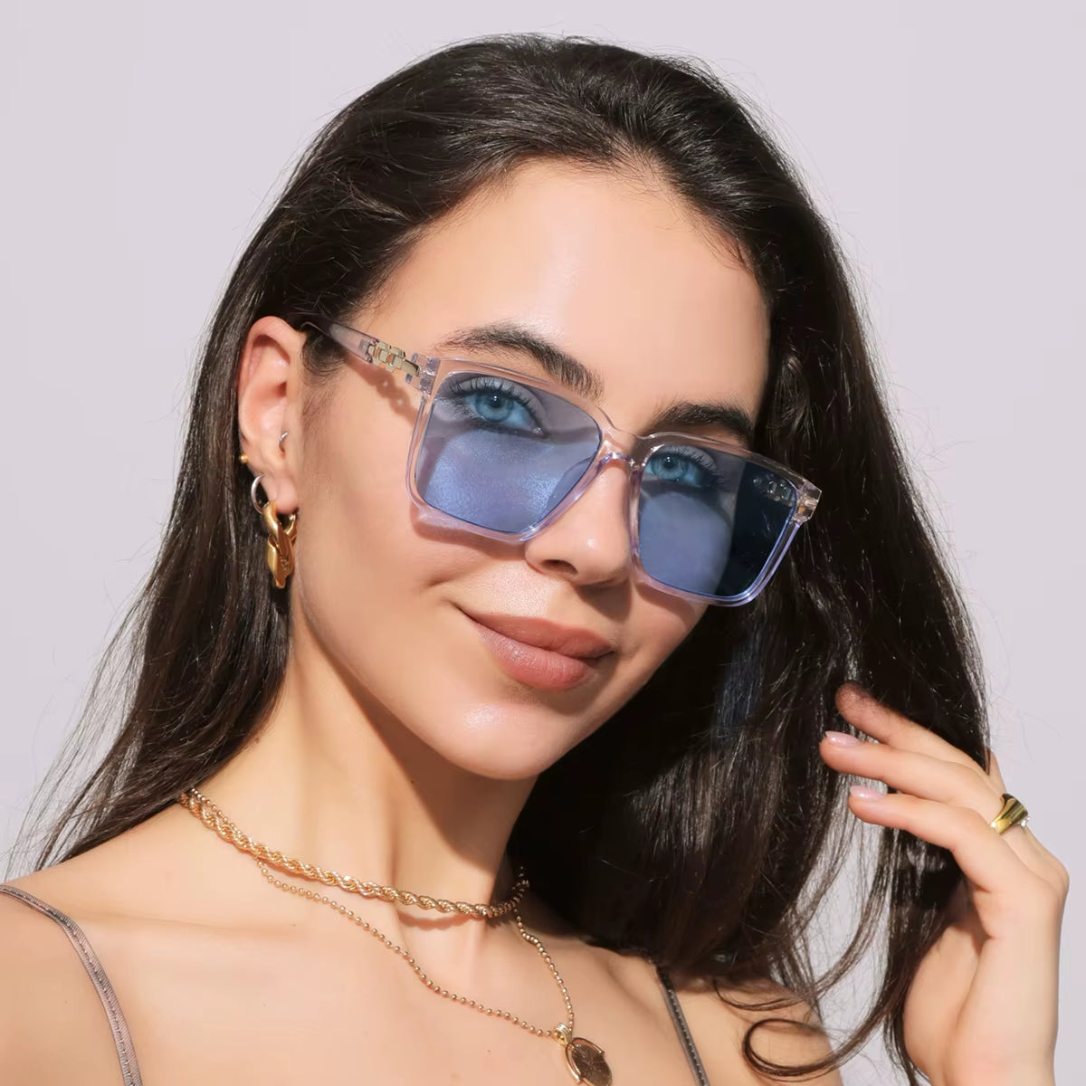 Women's Square Fashion Sunglasses with Gradient Lenses - UV400 Protection - Luxury Brand Eyewear