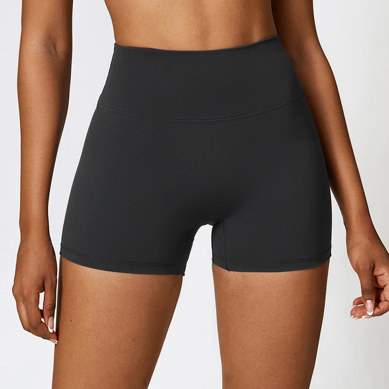 High-Waisted Women's Sports Yoga Shorts for Fitness, Running, and Cycling - Quick Dry and Breathable 3-Point Design