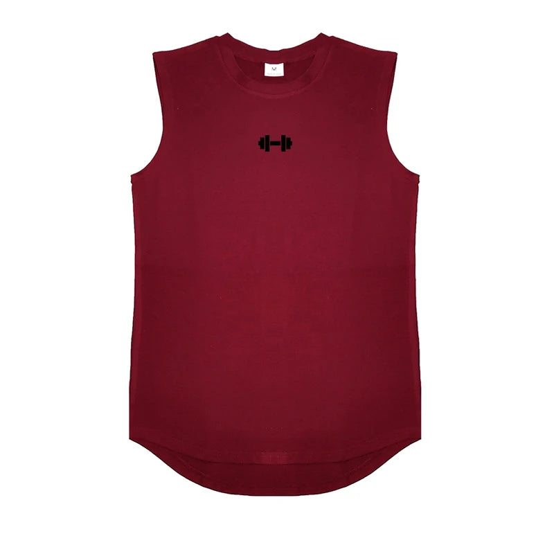 Men's Cotton Running Vests - Sleeveless Summer Workout Tank Tops for Gym and Bodybuilding Fitness, Breathable Muscle Clothing