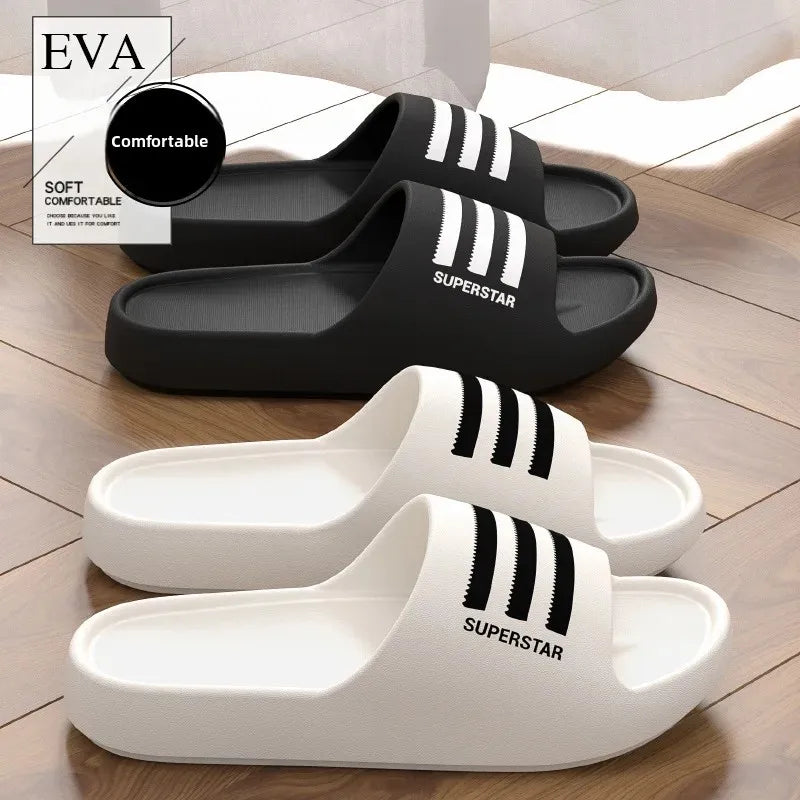 Summer Thick Bottom Slippers for Men and Women Indoor Home Noise-Free Soft Bottom Anti-Slip Odor-Resistant Bathroom Bath Slipper