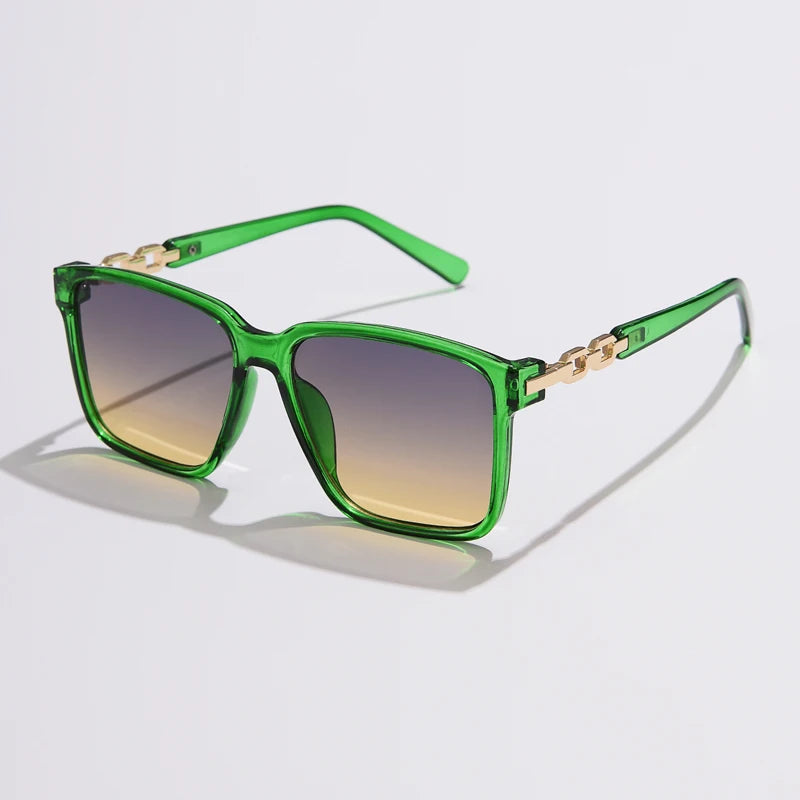 Women's Square Fashion Sunglasses with Gradient Lenses - UV400 Protection - Luxury Brand Eyewear