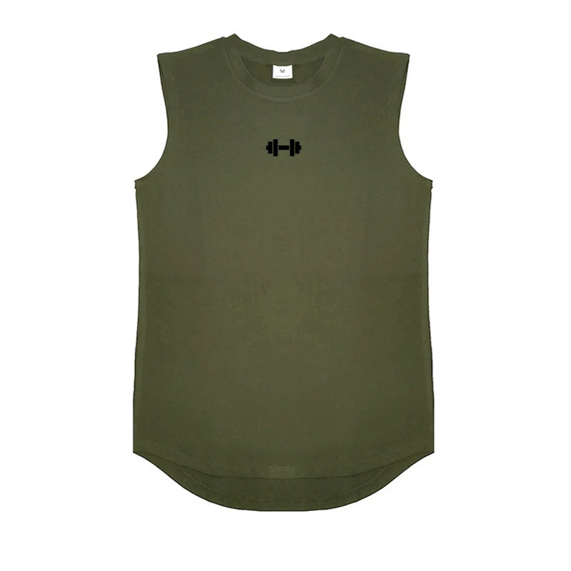 Men's Cotton Running Vests - Sleeveless Summer Workout Tank Tops for Gym and Bodybuilding Fitness, Breathable Muscle Clothing